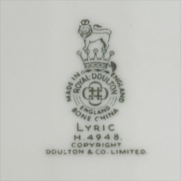 Vintage Royal Doulton England Fine Bone China Oval Serving Plate Lyric Pattern - Picture 4 of 4